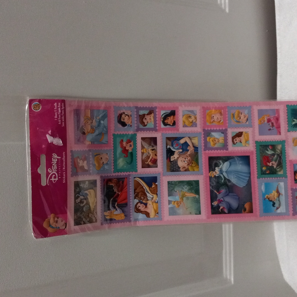4 Sets of Stickers, Disney, Barbie, Sandylion, & 1 more